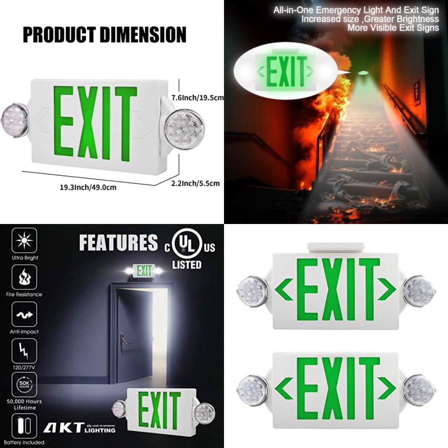 Emergency Exit Sign - Lampu Darurat, Lampu Tanda Keluar dengan