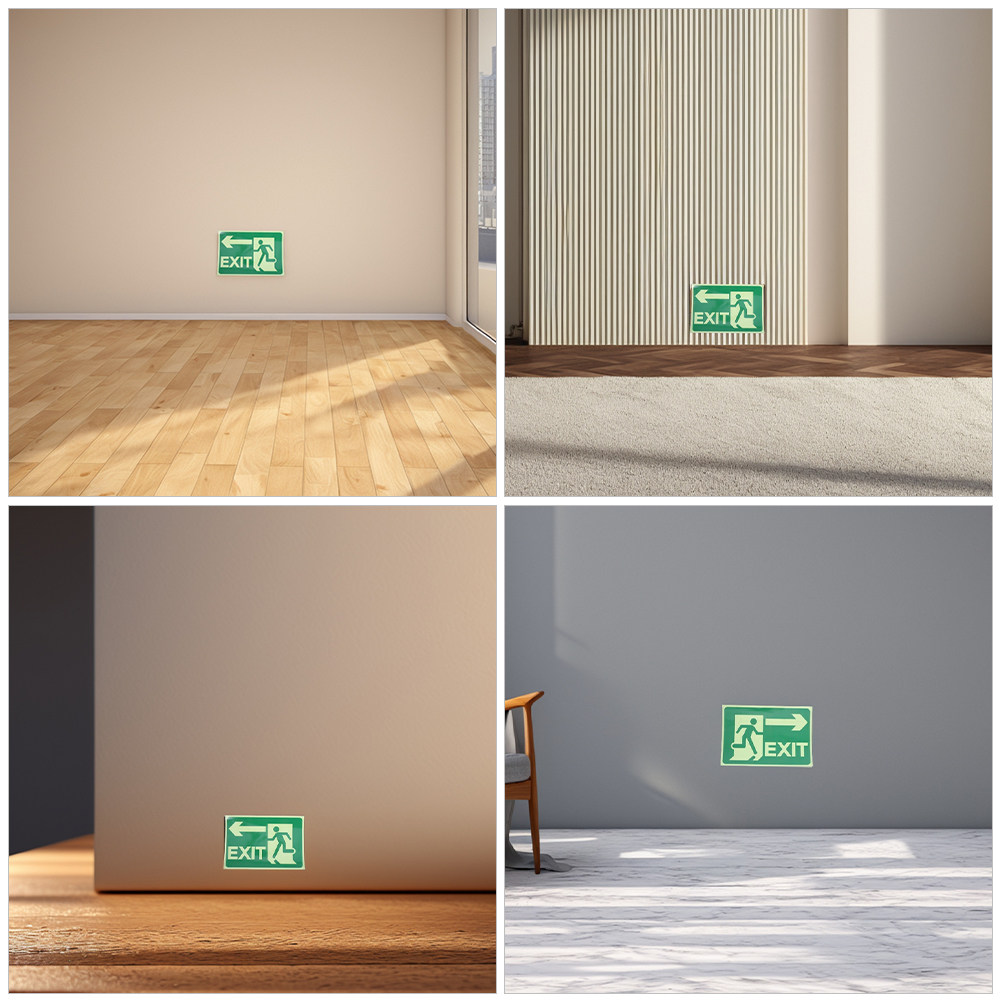 4Pcs Stiker Tanda Keluar Berca - Emergency Exit Sign ulasan dan harga