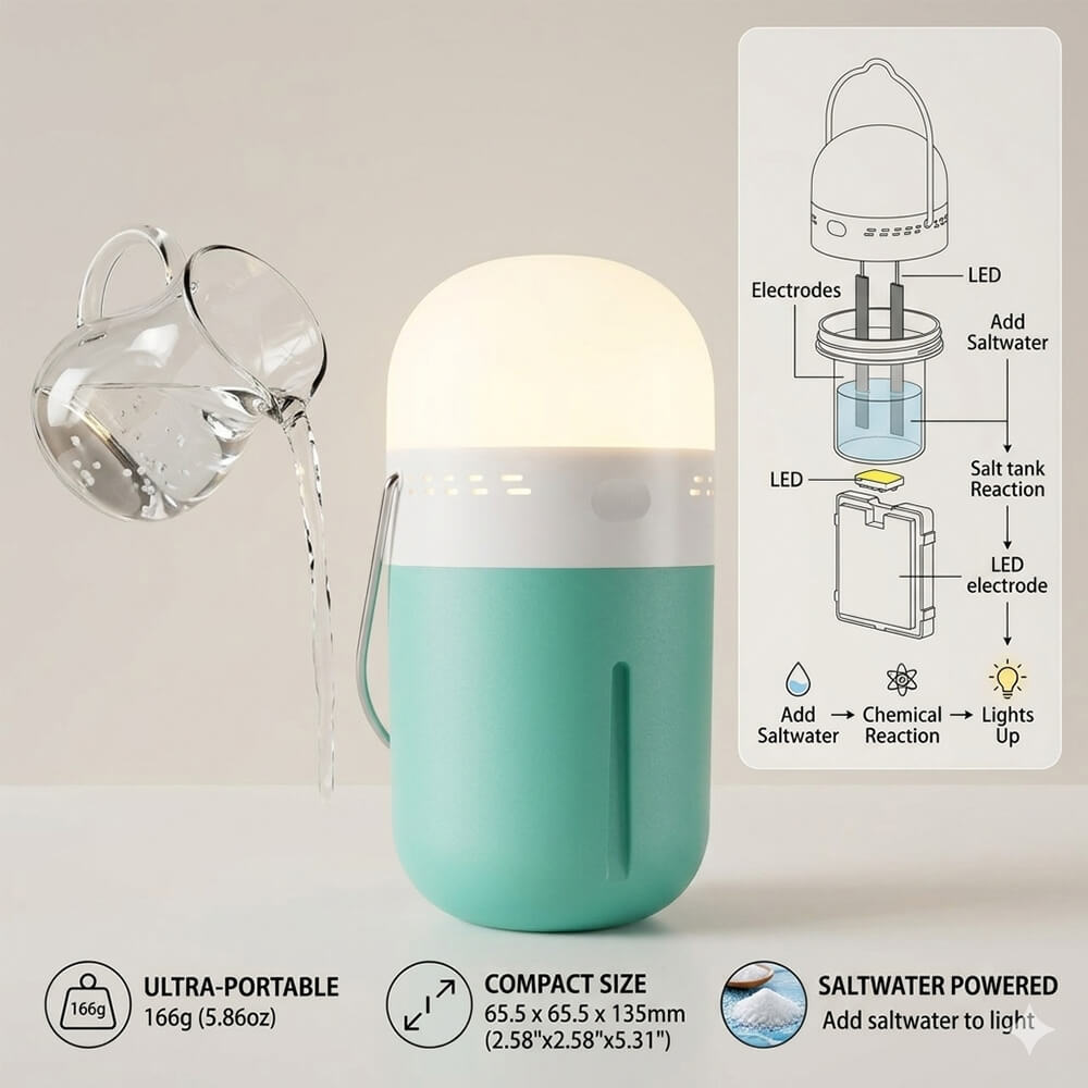 Lampu Saline Portabel Ukuran R - Power Outage Light ulasan dan harga